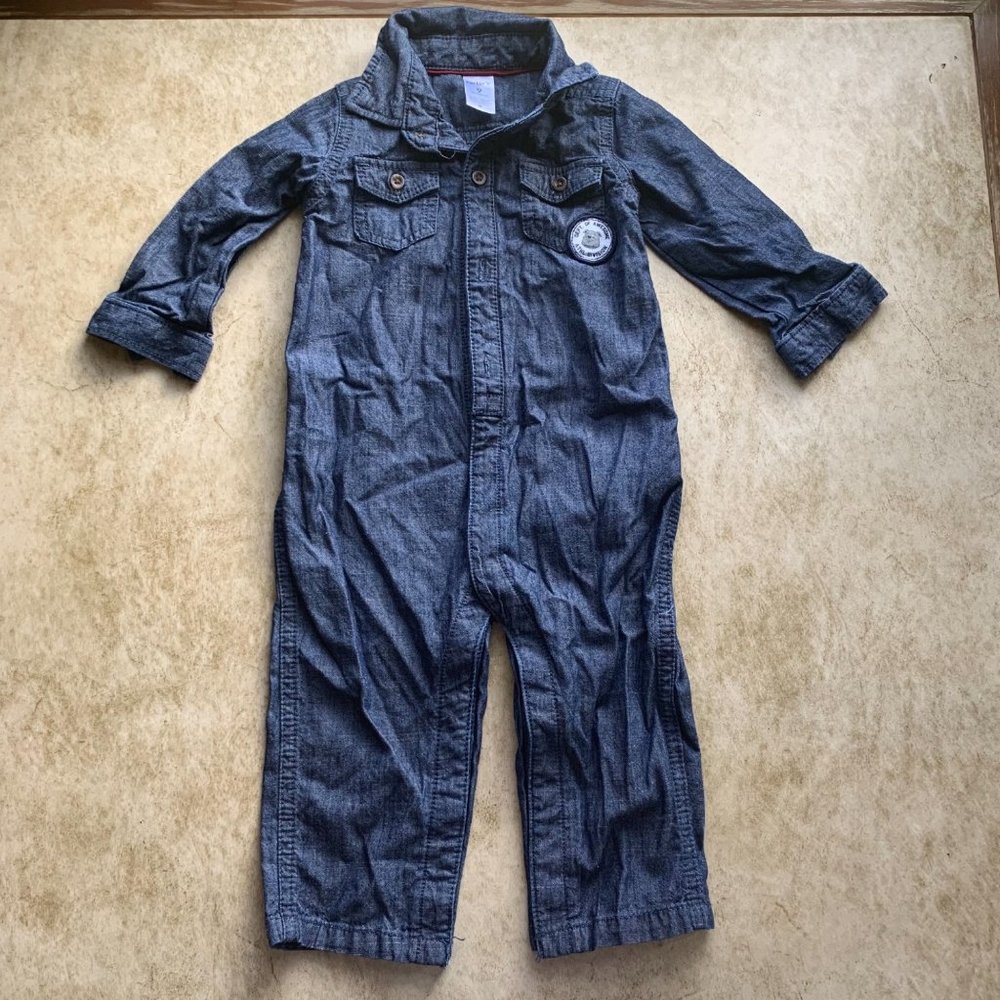 Carters Denim Jumpsuit Baby boy Size 9 mo